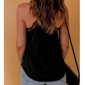 BiBi Lace Cami Solid Tank Top main image 0